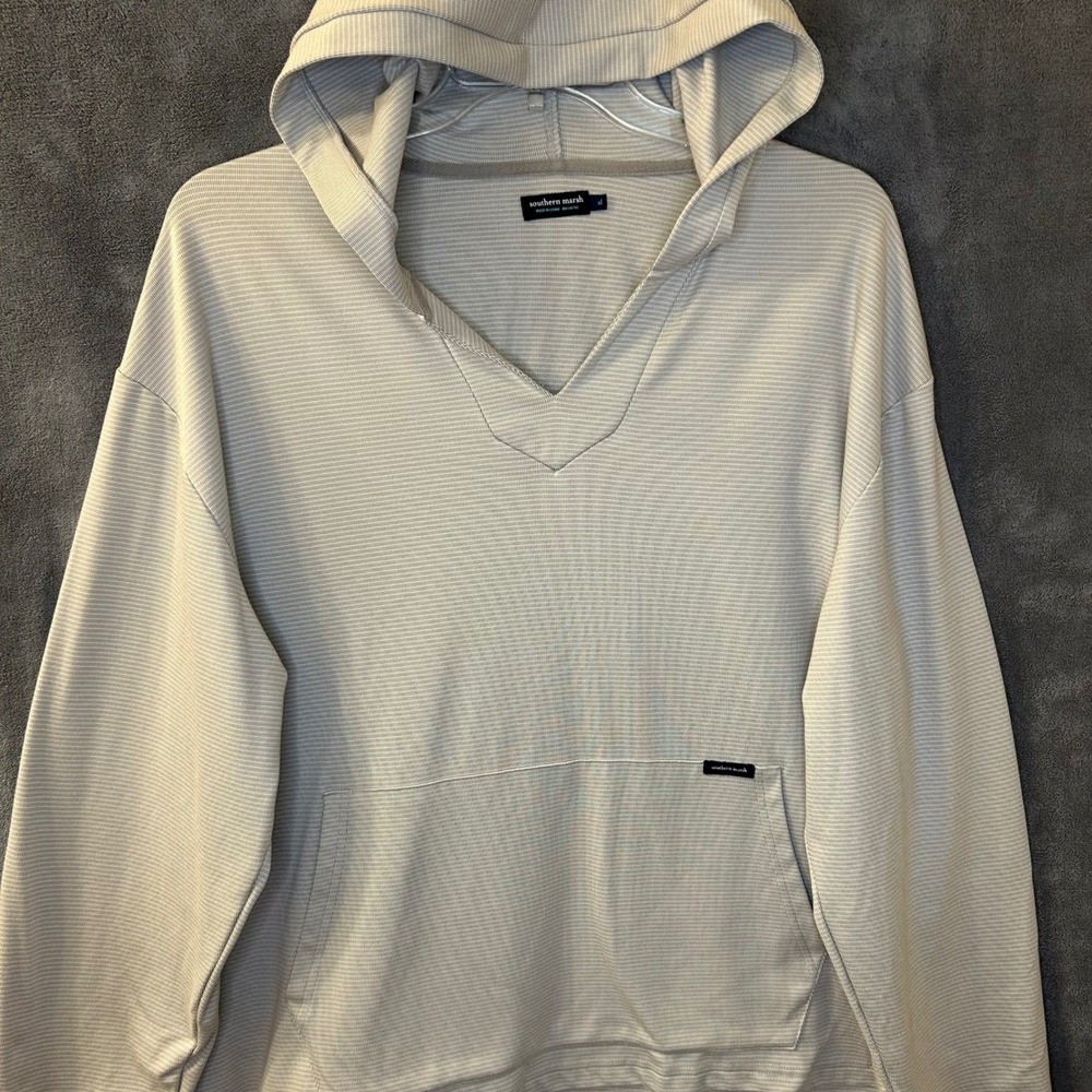 Southern Marsh Mens XL Sandbar Performance Comfort V-Neck Hoodie Pullover